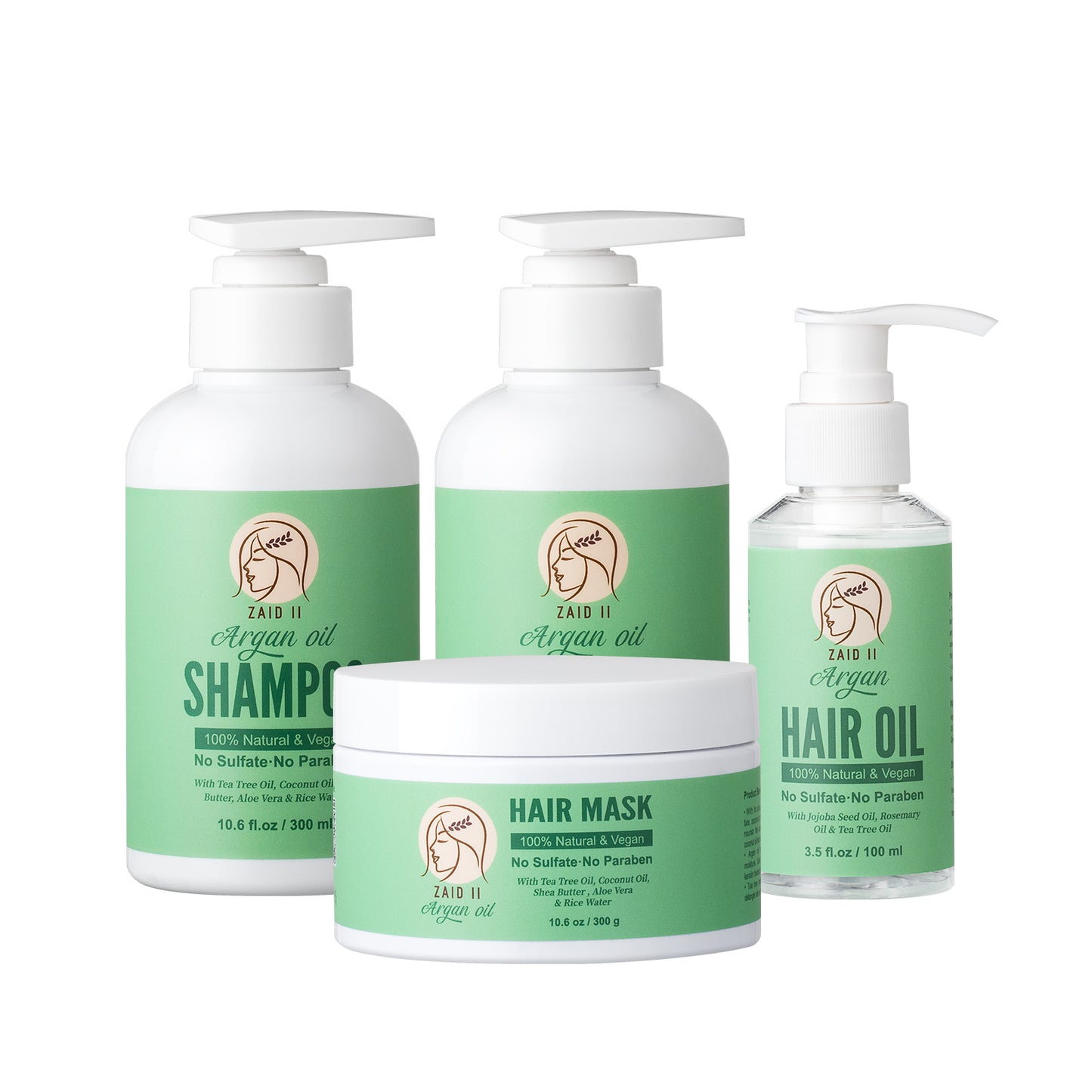 Argan Oil Hair Care 4-Step Set – Natural Routine for Healthier Hair