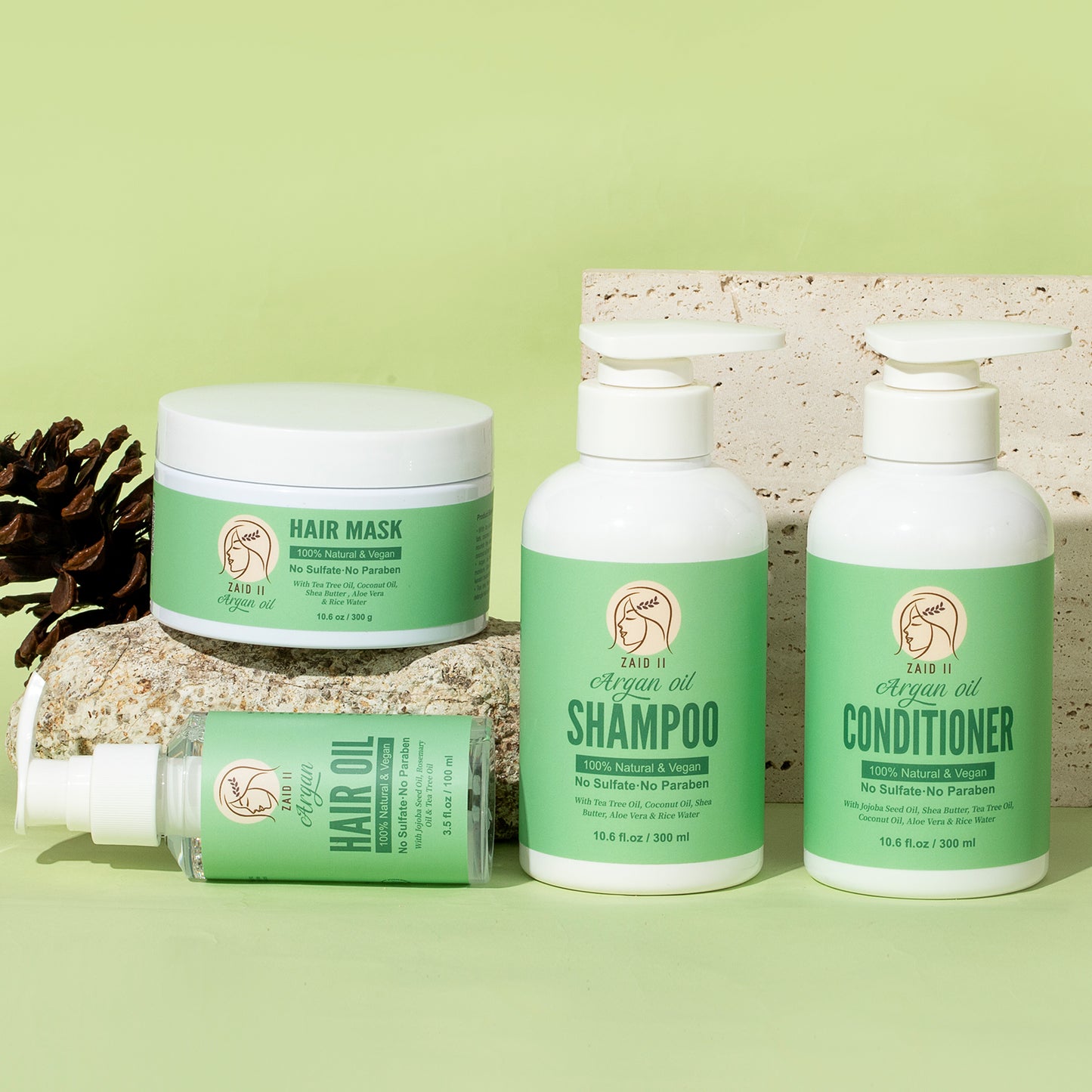 Argan Oil Hair Care 4-Step Set – Natural Routine for Healthier Hair