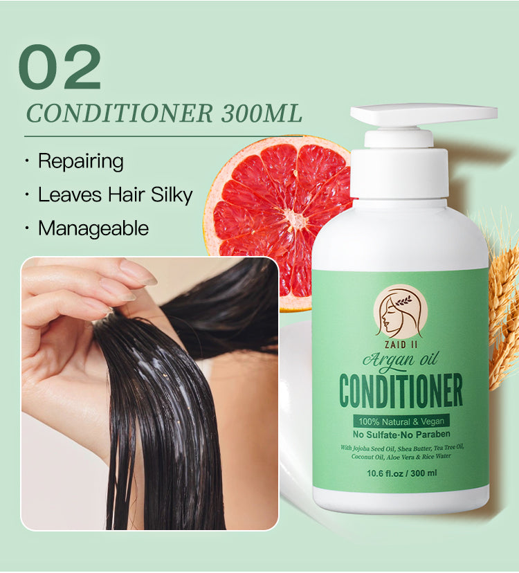 Argan Oil Hair Care 4-Step Set – Natural Routine for Healthier Hair