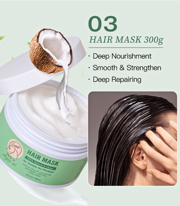 Argan Oil Hair Care 4-Step Set – Natural Routine for Healthier Hair