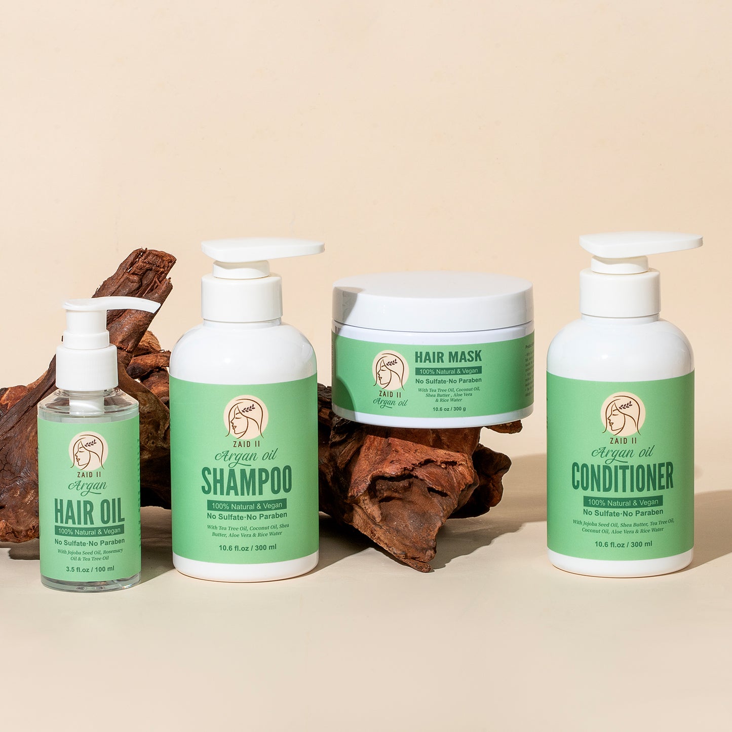 Argan Oil Hair Care 4-Step Set – Natural Routine for Healthier Hair