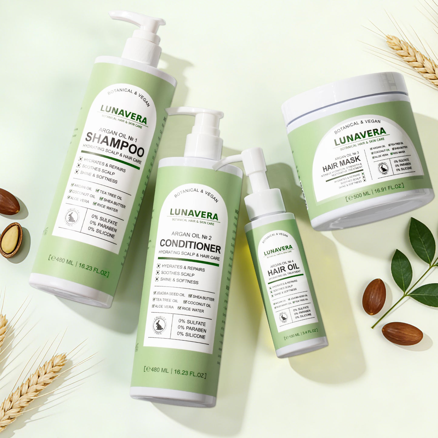 Argan Oil 4-Step Hydrating, Repair & Scalp Care Set