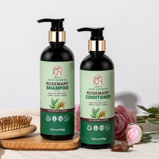 Rosemary Hair Growth Shampoo and Conditioner Set – Sulfate-Free & Natural