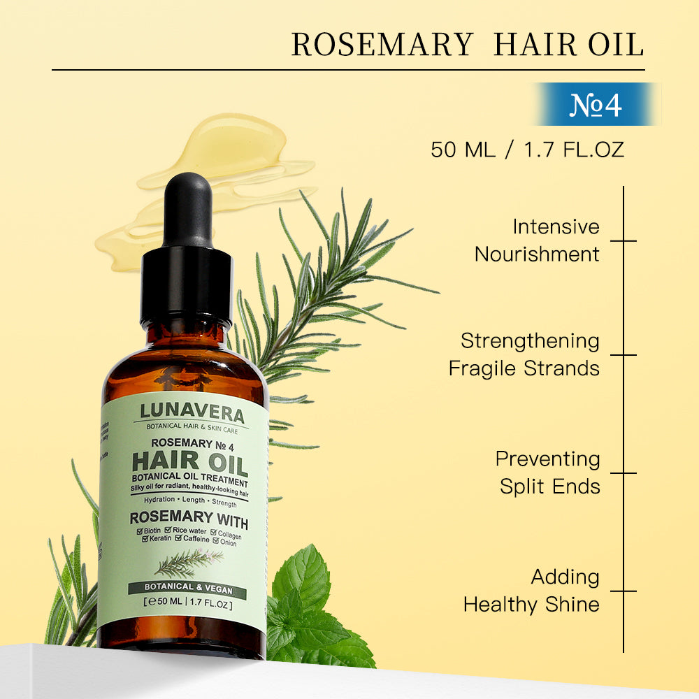Rosemary No. 4 Hair Oil – Hair Growth, Strength & Healthy Shine