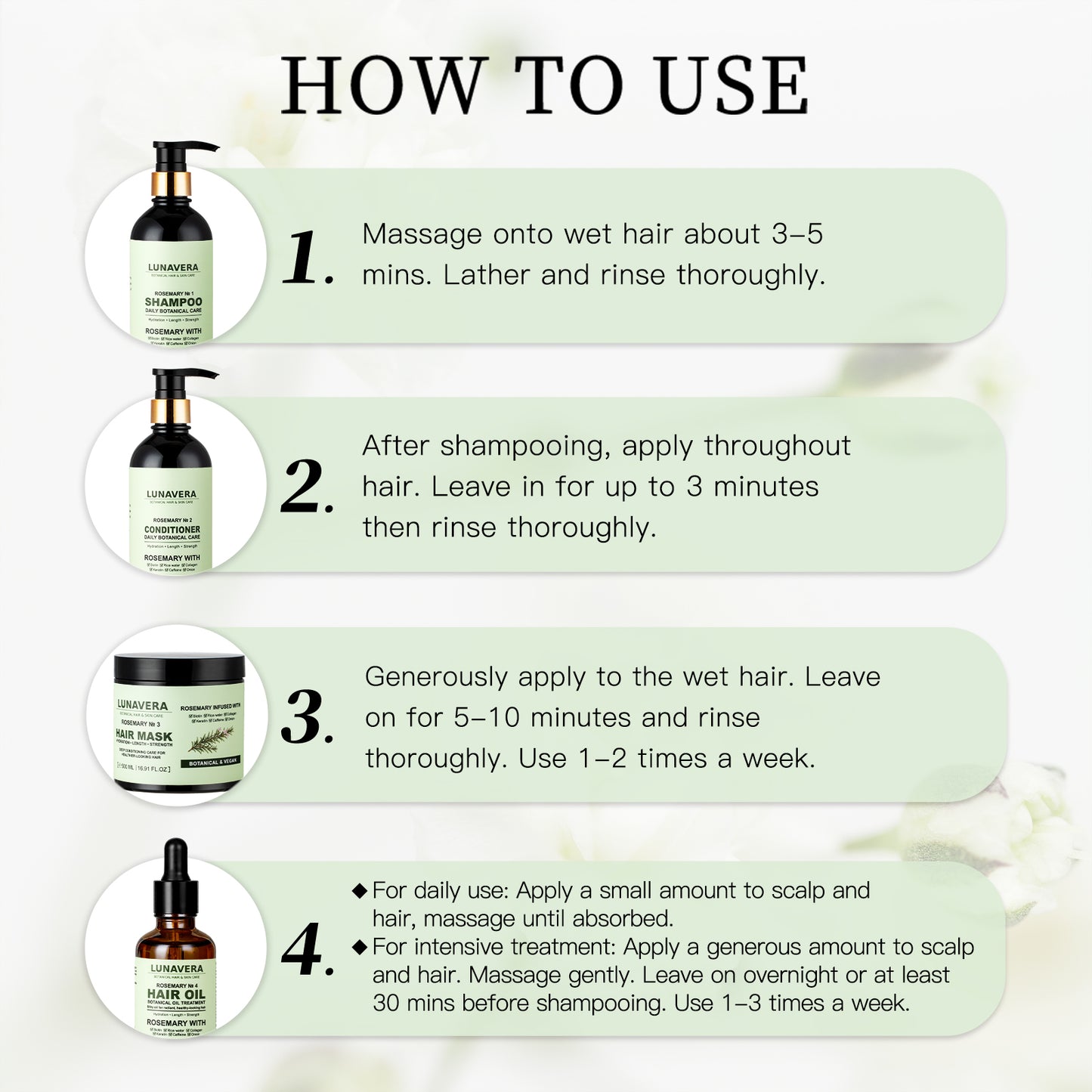 Rosemary Complete Hair Growth & Strengthening System – 4-Step Botanical Hair Care Set