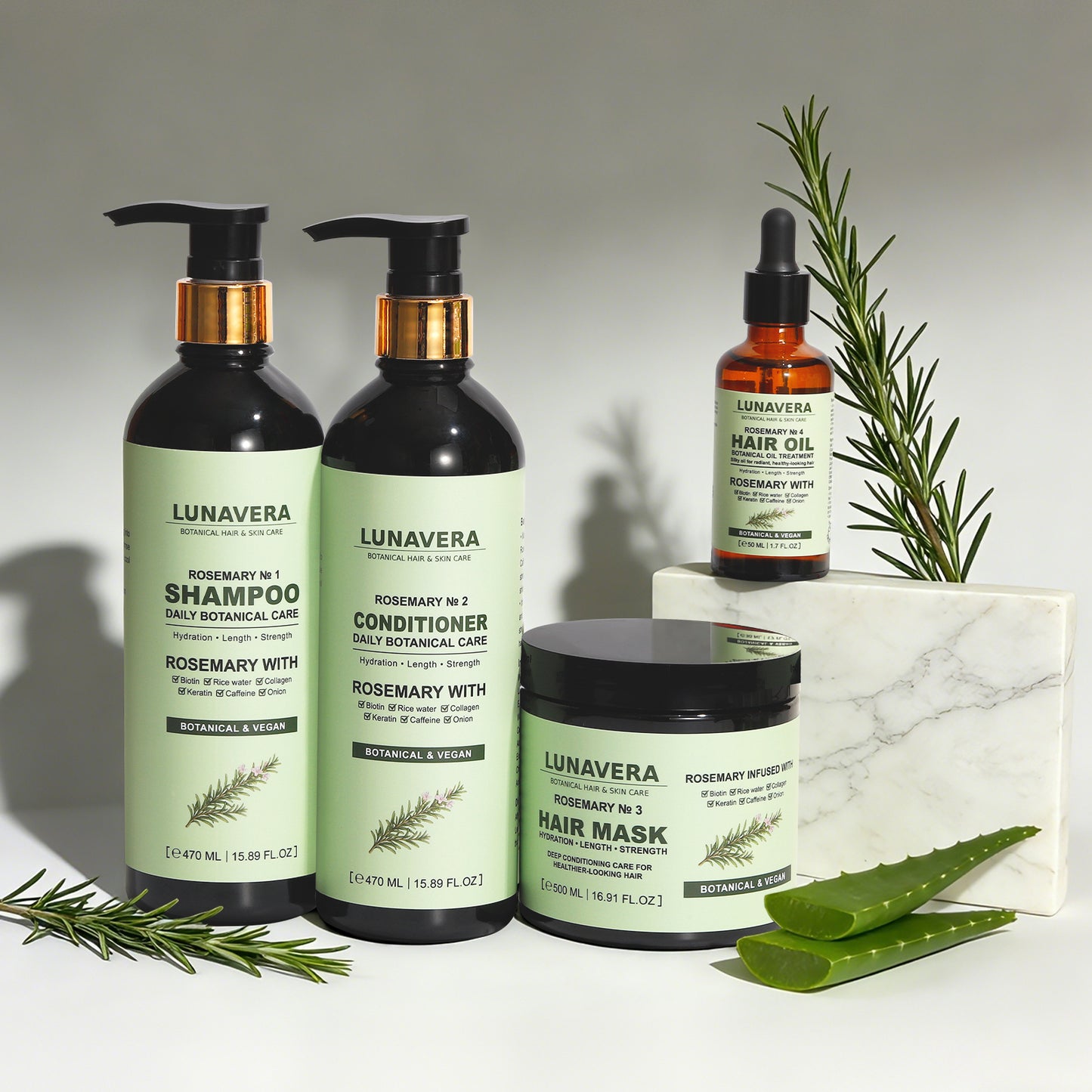 Rosemary Complete Hair Growth & Strengthening System – 4-Step Botanical Hair Care Set
