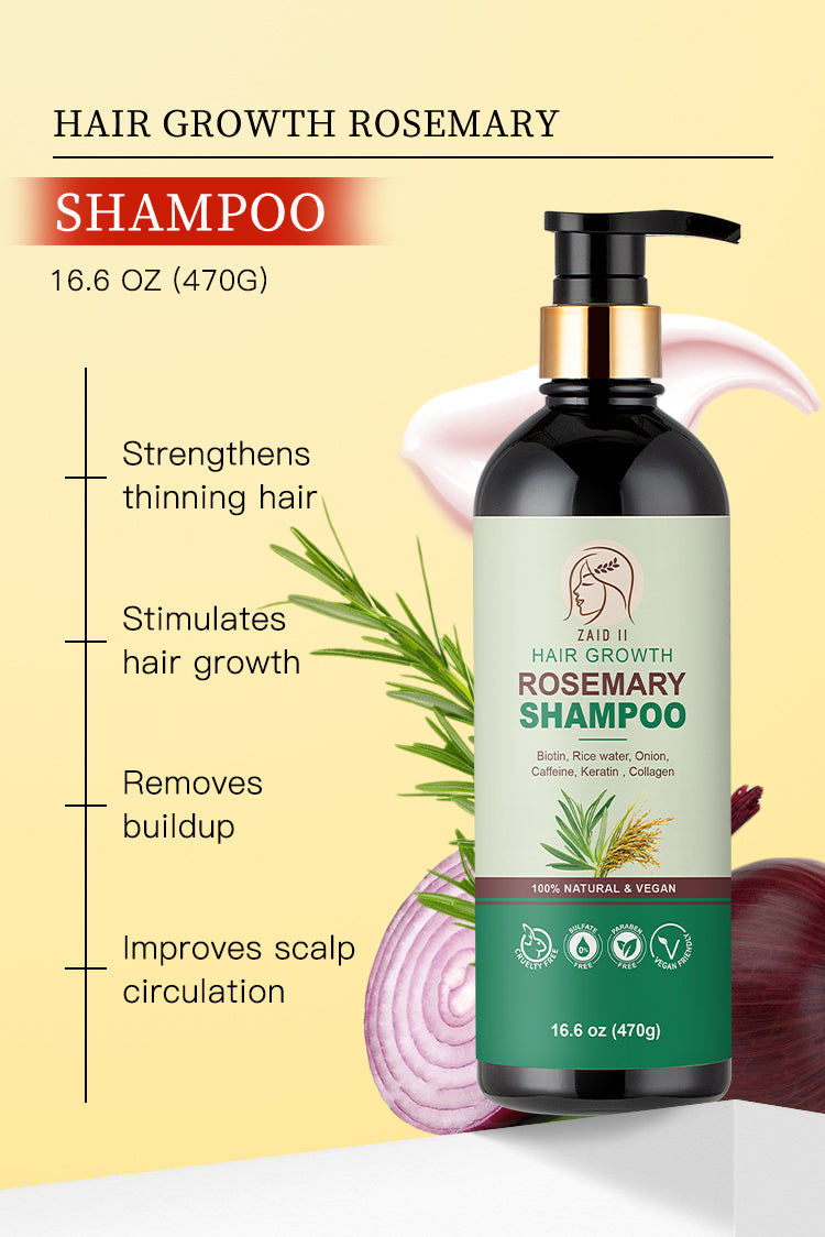 Rosemary Hair Growth Shampoo and Conditioner Set – Sulfate-Free & Natural
