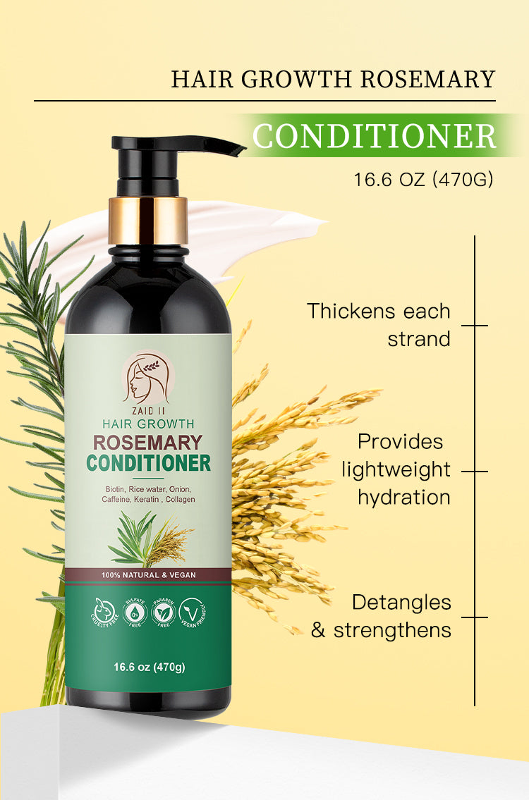 Rosemary Hair Growth Shampoo and Conditioner Set – Sulfate-Free & Natural