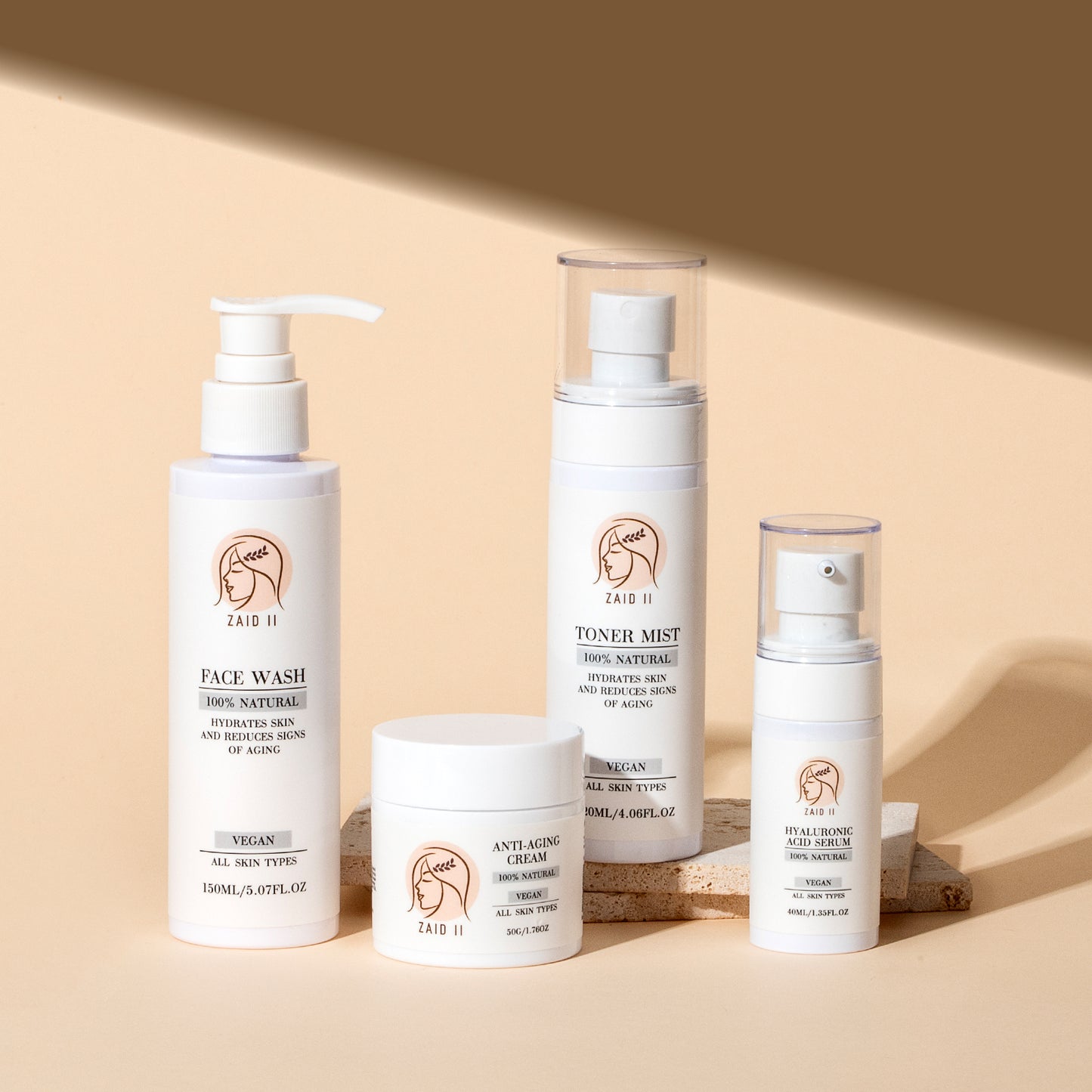 Korean Skincare 4-Step Routine Set – Cleanse, Tone, Treat & Moisturize